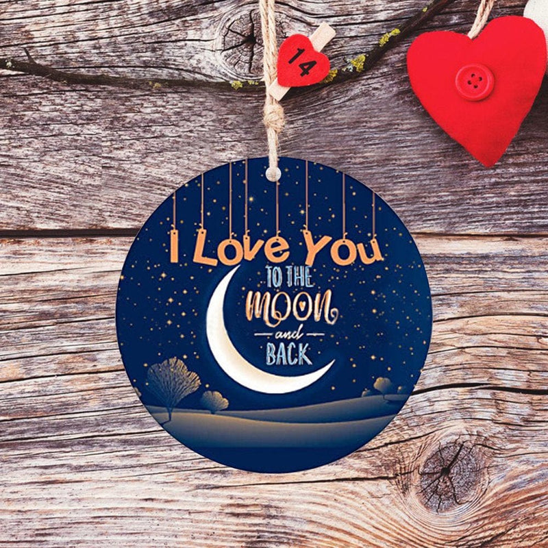 Aimiya Wooden Hangtag Valentine'S Day Decor Pendant Wood Pieces Wood Pieces Hanging Embellishment for Holiday Decoration Home & Garden > Decor > Seasonal & Holiday Decorations Aimiya   