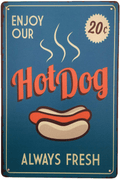 AIQIBAO Metal Vintage Tin Sign Decor Hot-Dog Snackes Theme for Kitchen Home Diner Bar Pub Coffee Retro Art Sign 12" X 8" Home & Garden > Decor > Artwork > Sculptures & Statues AIQIBAO 410  
