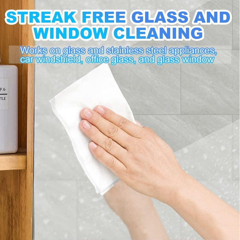 Air Jungles Glass and Window Cleaner Wipes 70 Count (Pack of 1), Extra Large 8" X 10" Size Multi-Surface Streak Free Glass Cleaning Wipes for Car Windshield Headlight Mirror Tile Household Appliance