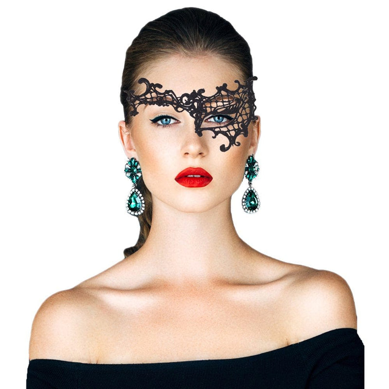 Airsmall Lace Mask 8 Packs Black Sexy Eye Mask Women Mysterious for Masquerade Halloween Costume Ladies Party Favors Apparel & Accessories > Costumes & Accessories > Masks AirSMall   