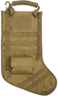 AIRSOFTPEAK Tactical Christmas Stocking Bag Design, Christmas Decoration Gift, Military with Molle Gear Webbing for Outdoor Hunting Shooting Home & Garden > Decor > Seasonal & Holiday Decorations& Garden > Decor > Seasonal & Holiday Decorations AIRSOFTPEAK 1 Pack - Tan  