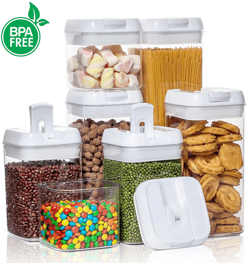 Airtight Food Storage Containers, Vtopmart 7 Pieces BPA Free Plastic Cereal Containers with Easy Lock Lids, for Kitchen Pantry Organization and Storage, Include 24 Labels Home & Garden > Kitchen & Dining > Food Storage Vtopmart   
