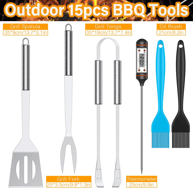 AISITIN BBQ Grill Accessories with Insulated Cooler Bag, Grill Utensils Set BBQ Grilling Accessories BBQ Tools Set, Stainless Steel Grill Set for Smoker, Camping, Kitchen Grill Tool Set for Men Sporting Goods > Outdoor Recreation > Camping & Hiking > Camping Tools AISITIN   
