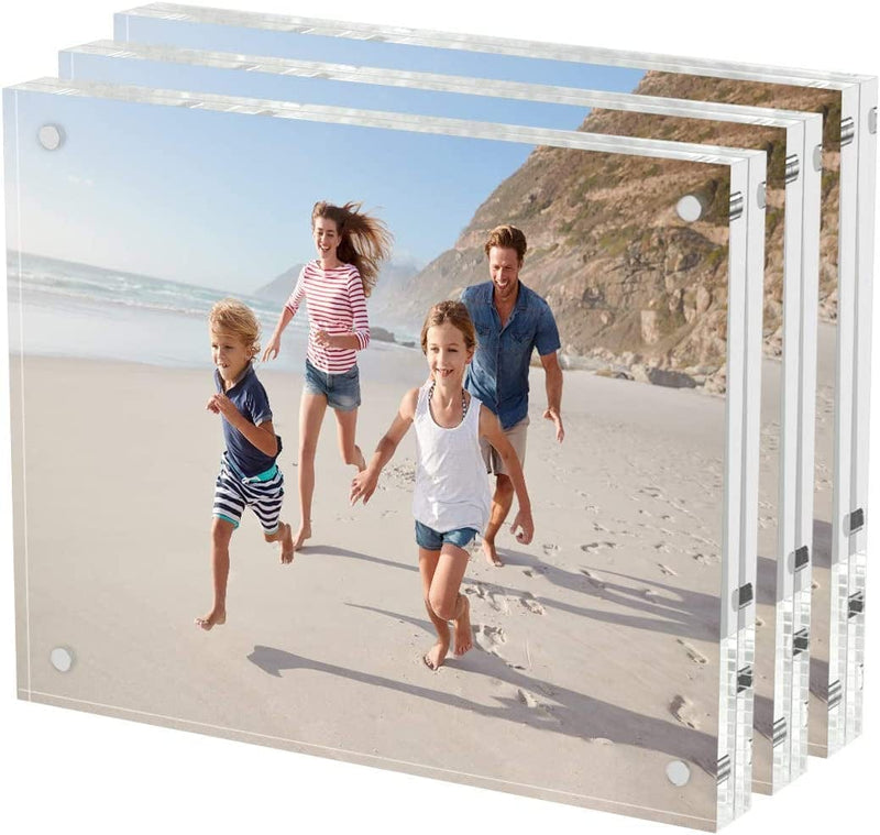 AITEE Acrylic Picture Frame 4X6，Clear Double-Sided Photo Frame，Magnetic Photo Frames Desktop Display.（3Pcs 10 + 10MM Thickness ） Home & Garden > Decor > Picture Frames AITEE 3 8×10 