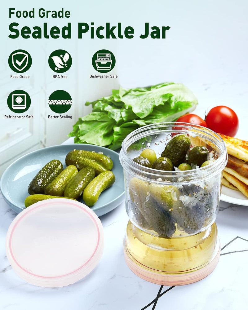 Aixibu Pickle Jar with Strainer Flip,40Oz Pickle Flip Jar with Double Leak Proof,Food Storage Container of Pickles(1Pcs) Home & Garden > Decor > Decorative Jars AI.xibu   