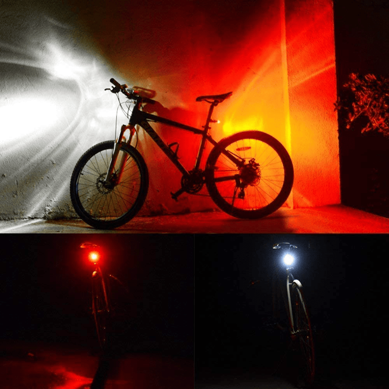 Akale Rechargeable Bike Lights Set, LED Bicycle Lights Front and Rear, 4 Light Mode Options, 650mah Lithium Battery, Bike Headlight, IPX4 Waterproof, Easy to Install for Men Women Road 2 Pack Sporting Goods > Outdoor Recreation > Cycling > Bicycle Parts AKALE   