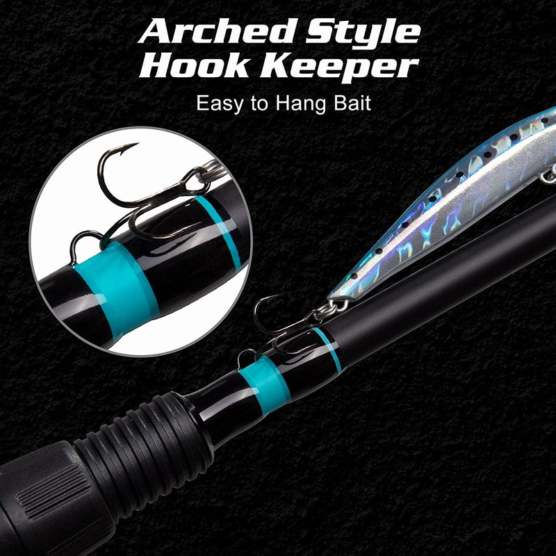 Akataka Bass Fishing Rod, 2 Pcs Collaspible Baitcasting or Spinning Fishing Rod with X-Enhanced Rod Technology, Corrosion Resistant Guides, High Density EVA Grips Sporting Goods > Outdoor Recreation > Fishing > Fishing Rods Akataka   