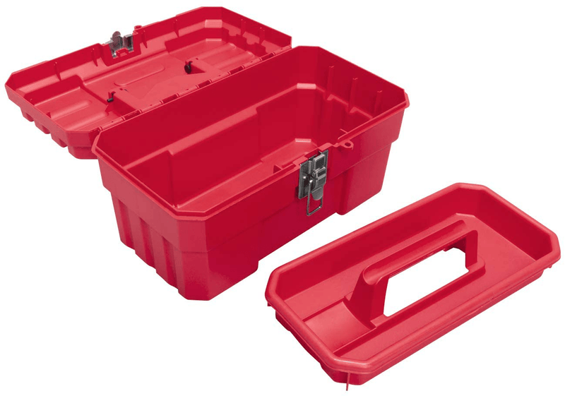 Akro-Mils 09514 ProBox 14-Inch Plastic Toolbox for Tools, Hobby or Craft Storage Toolbox with Removable Tray, 14-Inch x 8-Inch x 8-Inch, Red Hardware > Hardware Accessories > Tool Storage & Organization Akro-Mils   