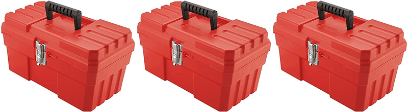 Akro-Mils 09514 ProBox 14-Inch Plastic Toolbox for Tools, Hobby or Craft Storage Toolbox with Removable Tray, 14-Inch x 8-Inch x 8-Inch, Red Hardware > Hardware Accessories > Tool Storage & Organization Akro-Mils "3 Set - Red" (14-Inch x 8-Inch x 8-Inch) 