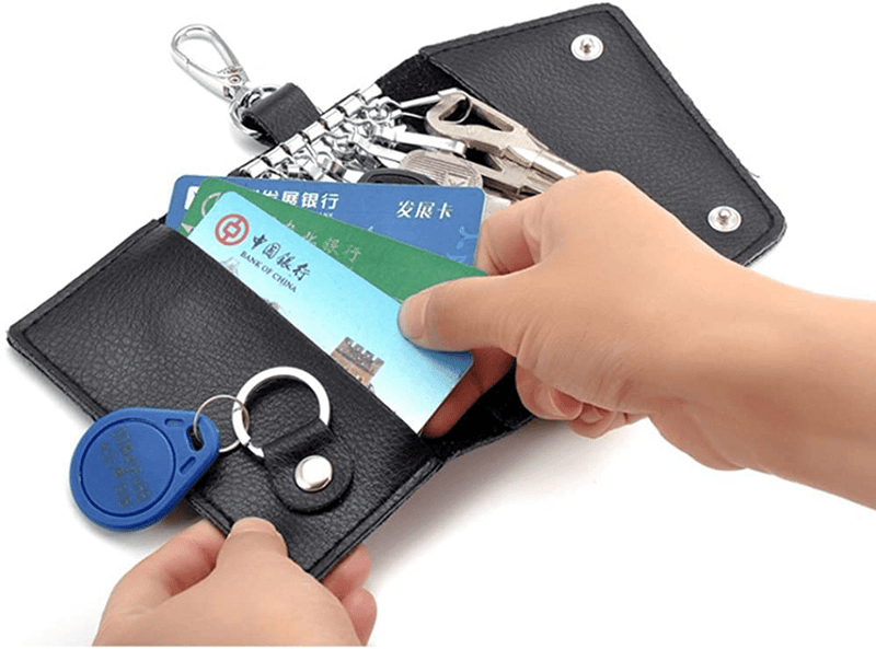 Aladin Leather Pocket Key Organizer Case with 6 Hooks & 1 Car Key Fob Holder  KOL DEALS   