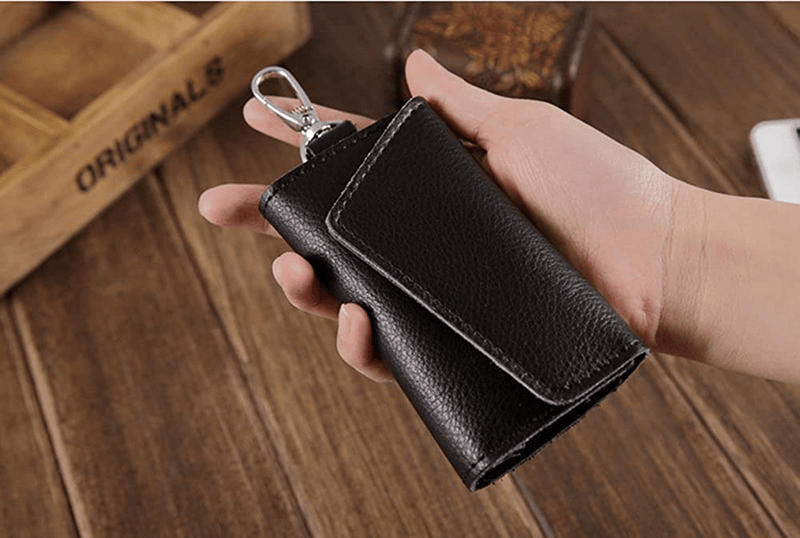 Aladin Leather Pocket Key Organizer Case with 6 Hooks & 1 Car Key Fob Holder  KOL DEALS   