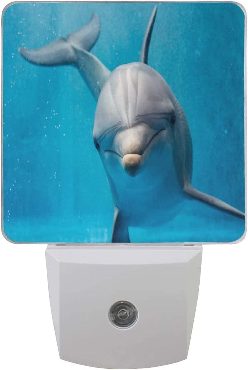 ALAZA 2 Pack Ocean Sea Dolphin Fish LED Night Light Dusk to Dawn Sensor Plug in Night Home Decor Desk Lamp for Adult Home & Garden > Pool & Spa > Pool & Spa Accessories ALAZA Multicolored 12  
