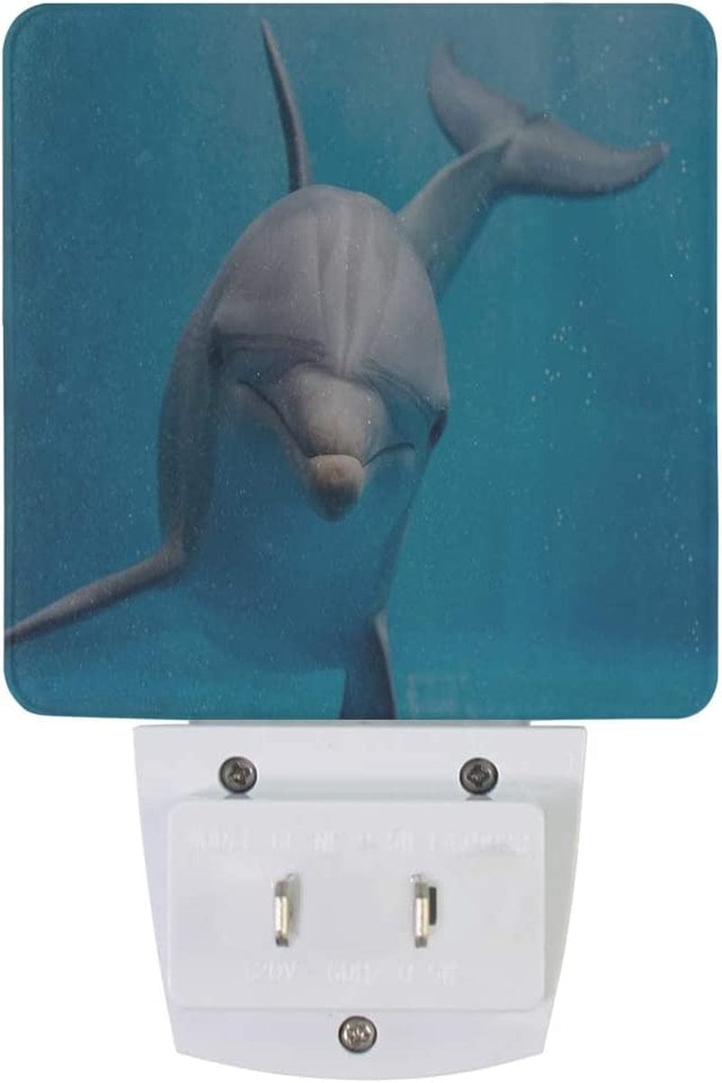 ALAZA 2 Pack Ocean Sea Dolphin Fish LED Night Light Dusk to Dawn Sensor Plug in Night Home Decor Desk Lamp for Adult Home & Garden > Pool & Spa > Pool & Spa Accessories ALAZA   