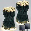 Albelt Super-Long 2-Pack Each 85FT Solar String Lights Outdoor, 480 LED Extra-Bright Solar Christmas Lights Outdoor, Waterproof Green Wire 8 Lighting Modes Solar Xmas Tree Lights (Warm White) Home & Garden > Lighting > Light Ropes & Strings Albelt Warm White  