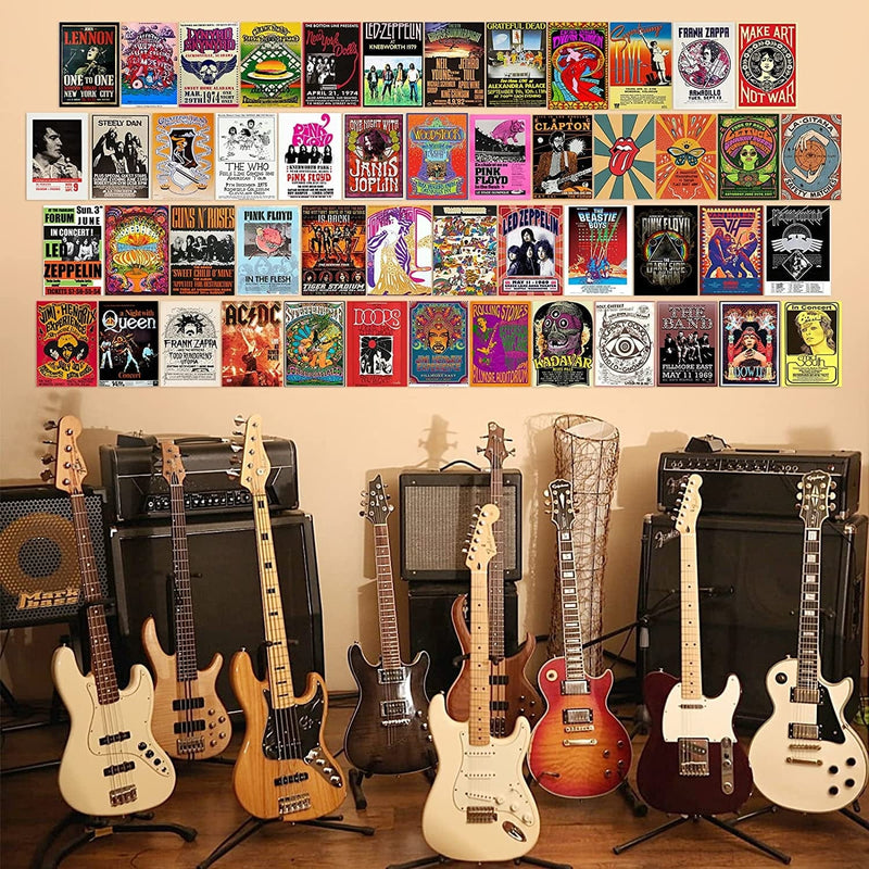 Album Covers Vintage Rock Wall Collage Kit Aesthetic Pictures 50 Pcs ,70S 80S 90Svintage Poster Room Decor, Music Posters for Room Aesthetic,4X6'' Photo Printed Wall Decor,Teen Girls Room Decor Home & Garden > Decor > Artwork > Posters, Prints, & Visual Artwork TOPLDSM   