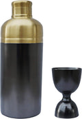 Alchemade Midcentury Modern Nickel & Brass Cocktail Shaker and Jigger Set - Quality Black & Gold Professional Bar Tools - for Mixed Drinks & Cocktails Home & Garden > Kitchen & Dining > Barware Alchemade Shaker & Jigger Set  