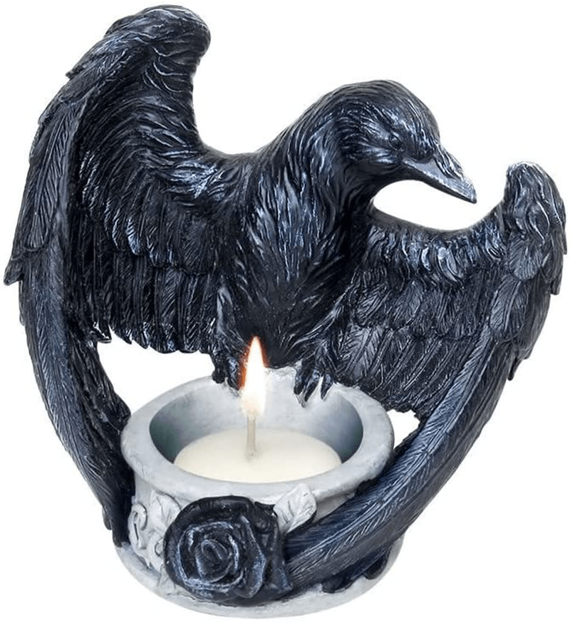 Alchemy of England The Vault Raven's T-Light Candle Holder Poe's Raven Nevermore Home & Garden > Decor > Home Fragrance Accessories > Candle Holders Alchemy Gothic   