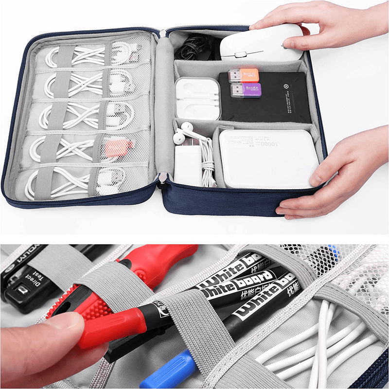 Alena Culian Electronic Organizer Travel Universal Cable Organizer Electronics Accessories Cases for Cable, Charger, Phone, USB, SD Card Electronics > Electronics Accessories > Adapters Alena Culian   