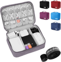 Alena Culian Electronic Organizer Travel Universal Cable Organizer Electronics Accessories Cases for Cable, Charger, Phone, USB, SD Card Electronics > Electronics Accessories > Adapters Alena Culian Double Layer Grey  