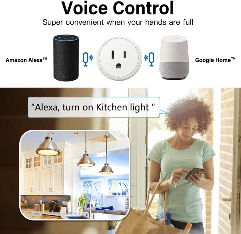 Alexa Smart Plugs - Aoycocr Mini WIFI Smart Socket Switch Works With Alexa Echo Google Home, Remote Control Smart Outlet with Timer Function, No Hub Required, ETL/FCC Listed 4 Pack Only 2.4GHz Network Home & Garden > Kitchen & Dining > Kitchen Appliances Aoycocr   