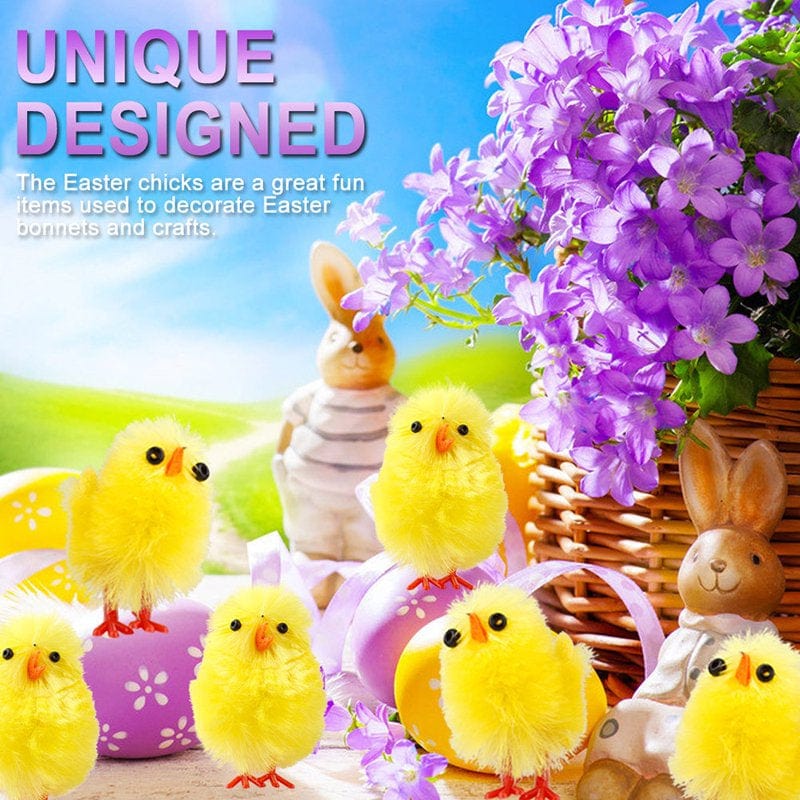 Alextreme Mini Easter Chicks Toys Cute Fluffy Chicks Party Decoration Chick Toy Party Favors for Home Outdoor Home & Garden > Decor > Seasonal & Holiday Decorations Alextreme   