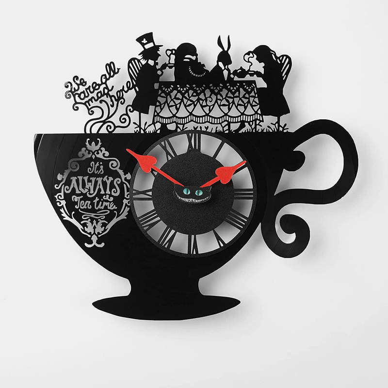 Alice in Wonderland Clock, Vinyl Record Wall Clock, Gift Decor Home & Garden > Decor > Clocks > Wall Clocks AroundTheTime   
