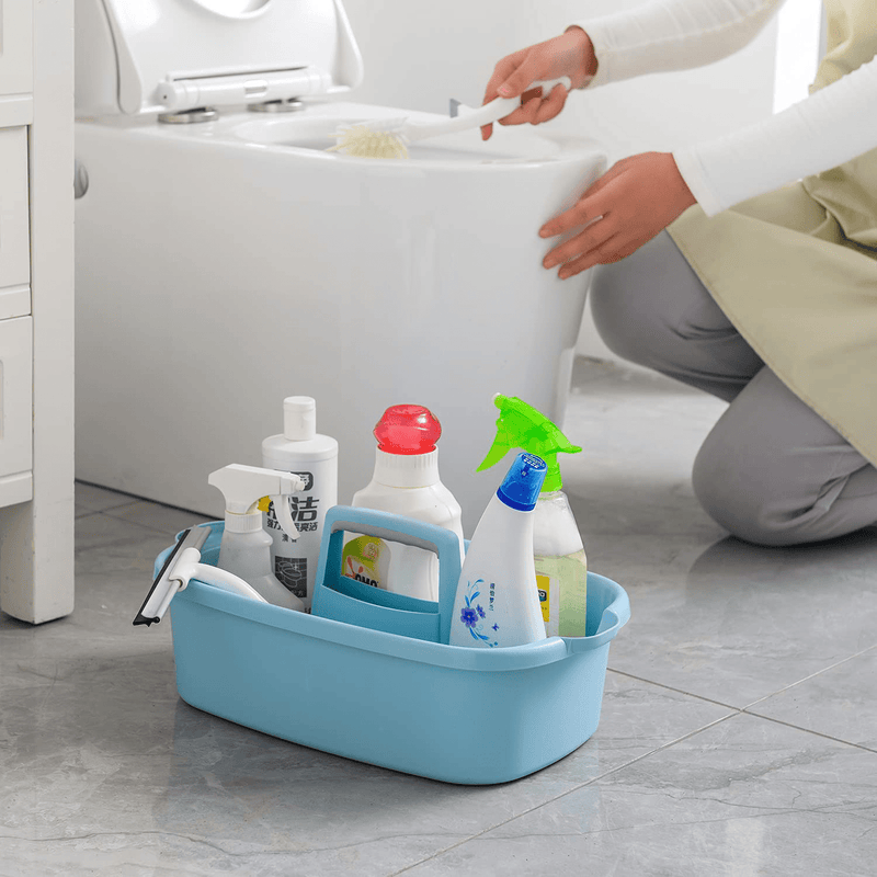 ALINK Large Plastic Shower Caddy Tote, Portable Storage Caddy Basket Organizer with Handle for Dorm, Bathroom, Tool, Garden, Kitchen, Cleaning Supplies – White Sporting Goods > Outdoor Recreation > Camping & Hiking > Portable Toilets & Showers ALINK   