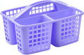 ALINK Plastic Shower Caddy Basket with Compartments, Portable Divided Cleaning Supply Storage Organizer with Handle for College Dorm Bathroom - White Sporting Goods > Outdoor Recreation > Camping & Hiking > Portable Toilets & Showers ALINK Purple  