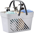 ALINK Portable Shower Caddy Basket with Handle, Plastic Storage Organzer Tote for Bathroom, College Dorm, Kitchen, Camp, Gym - White Sporting Goods > Outdoor Recreation > Camping & Hiking > Portable Toilets & Showers ALINK Gray  