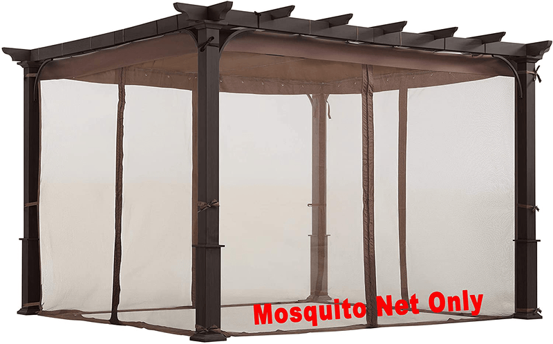 ALISUN Replacement Mosquito Net for Flat-Roof Pergola - Mesh Bug Net Only (10 Ft. X 10 Ft, Brown) Sporting Goods > Outdoor Recreation > Camping & Hiking > Mosquito Nets & Insect Screens ALISUN Brown 10 ft. x 10 ft. 