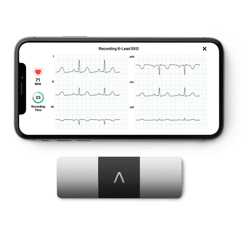 AliveCor KardiaMobile 6L | FDA-Cleared | Wireless 6-Lead EKG | Detects AFib or Normal Heart Rhythm in 30 Seconds