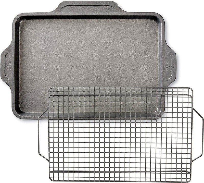 All-Clad Pro-Release Nonstick Bakeware Half Sheet Pan, 11.5 X 17 Inch, Gray Home & Garden > Kitchen & Dining > Cookware & Bakeware All-Clad Half Sheet Pan with Cooling Rack  