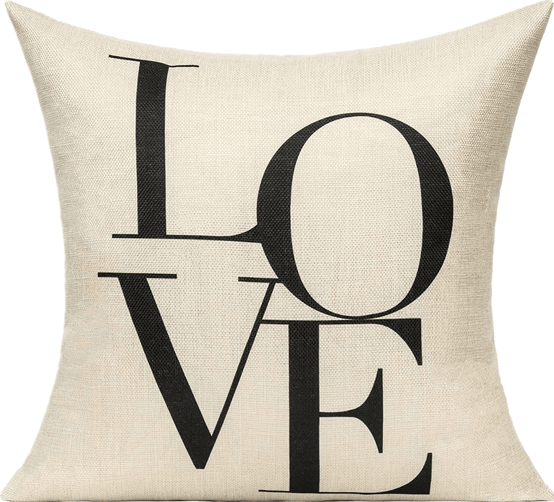 All Smiles Decor Throw Pillow Covers Family Decoration Decorative Love Home Black Room Sign 18X18 Set of 2 Cases Housewarming Gifts Porch Couch Sofa Bed Bedroom New Home & Garden > Decor > Chair & Sofa Cushions All Smiles   