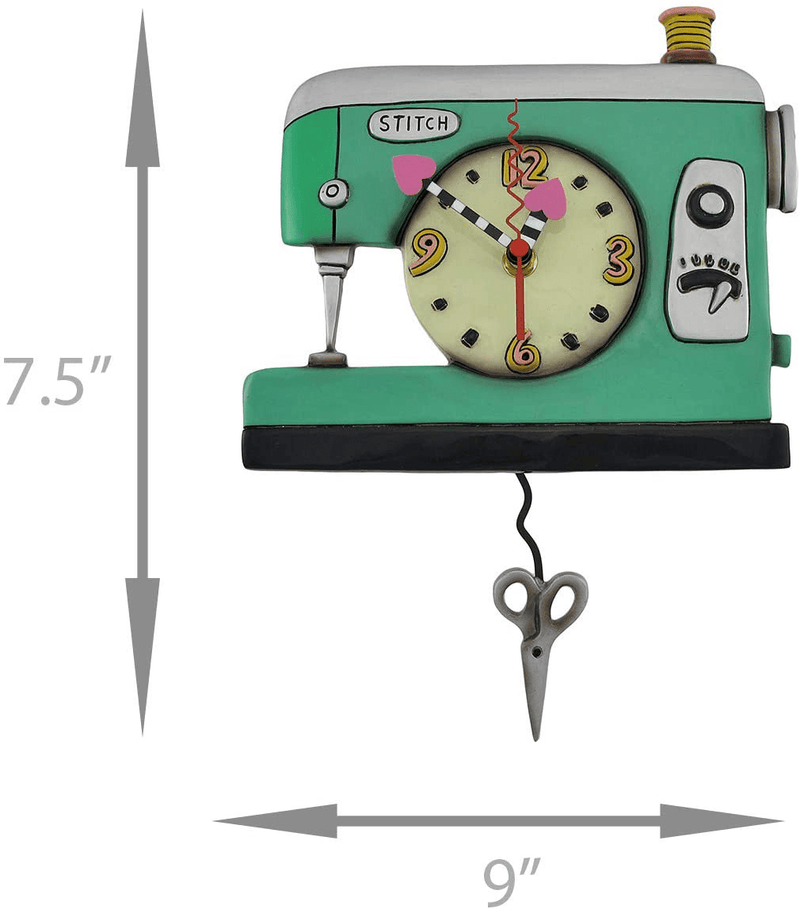 Allen Designs Stitch Sewing Machine Pendulum Wall Clock Home & Garden > Decor > Clocks > Wall Clocks Allen Designs   