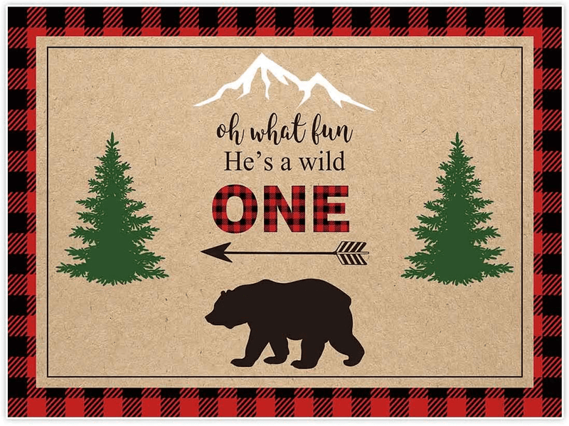 Allenjoy 8x6ft He's A Wild One Lumberjack Backdrop Rustic Party Supplies for Little Man Boys 1st First Birthday Home Gathering Events Cake Smash Favors Table Cover Decorations Photoshoot Props Home & Garden > Decor > Seasonal & Holiday Decorations& Garden > Decor > Seasonal & Holiday Decorations Allenjoy 8x6ft  