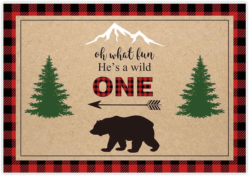 Allenjoy 8x6ft He's A Wild One Lumberjack Backdrop Rustic Party Supplies for Little Man Boys 1st First Birthday Home Gathering Events Cake Smash Favors Table Cover Decorations Photoshoot Props Home & Garden > Decor > Seasonal & Holiday Decorations& Garden > Decor > Seasonal & Holiday Decorations Allenjoy 7x5ft  