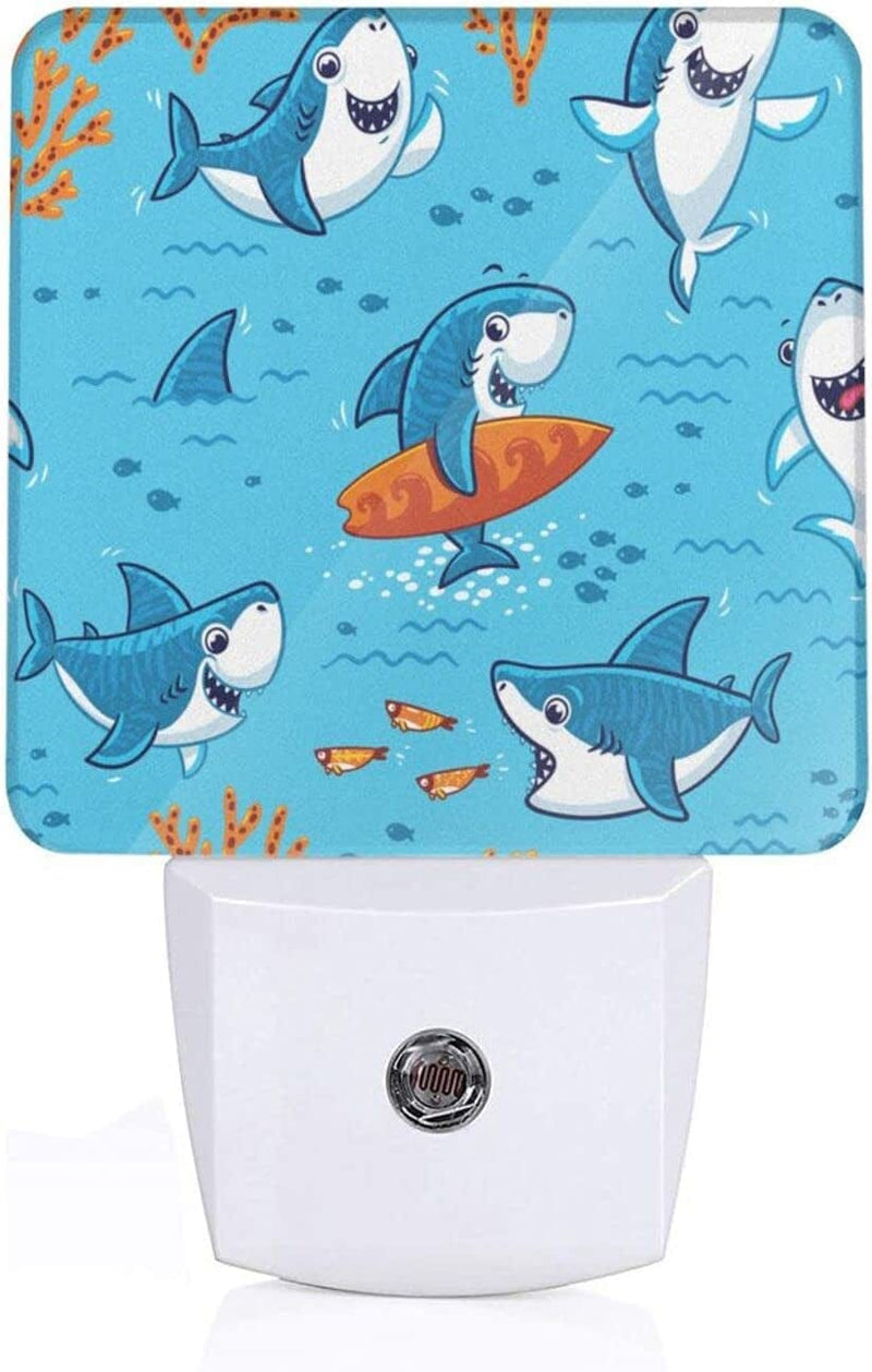 Allgobee Night Light Underwater-Cute-Cartoon-Sharks Dusk to Dawn Sensor,Automated on Off,Home Decor for Kitchen,Bathroom,Bedroom Home & Garden > Pool & Spa > Pool & Spa Accessories allgobee   