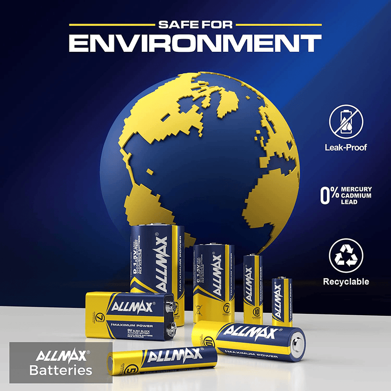 Allmax AAA Maximum Power Alkaline Batteries (100 Count Bulk Pack) – Ultra Long-Lasting Triple A Battery, 10-Year Shelf Life, Leak-Proof, Device Compatible – Powered by EnergyCircle Technology(1.5V) Electronics > Electronics Accessories > Power > Batteries Allmax Battery, USA   