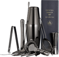 Aloono 11-piece Cocktail Shaker Bar Set: 2 Weighted Boston Shakers, Cocktail Strainer Set, Double Jigger, Cocktail Muddler and Spoon, Ice Tong and 2 Liquor Pourers - Essential Mixology Bartender Kit Home & Garden > Kitchen & Dining > Barware ALOONO Black-11 piece  
