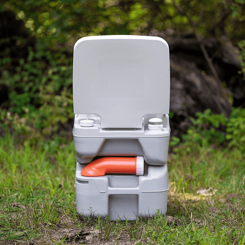 Alpcour Portable Toilet – Compact Indoor & Outdoor Commode W/Travel Bag for Camping, RV, Boat & More – Piston Pump Flush, 5.3 Gallon Waste Tank, Built-In Pour Spout & Washing Sprayer for Easy Cleaning Sporting Goods > Outdoor Recreation > Camping & Hiking > Portable Toilets & Showers Alpcour   