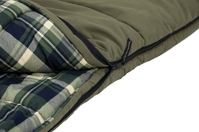 ALPS Outdoorz Redwood -10 Degree Flannel Sleeping Bag, Green, 38 - X 80 -Inch Sporting Goods > Outdoor Recreation > Camping & Hiking > Sleeping Bags ALPS OutdoorZ   