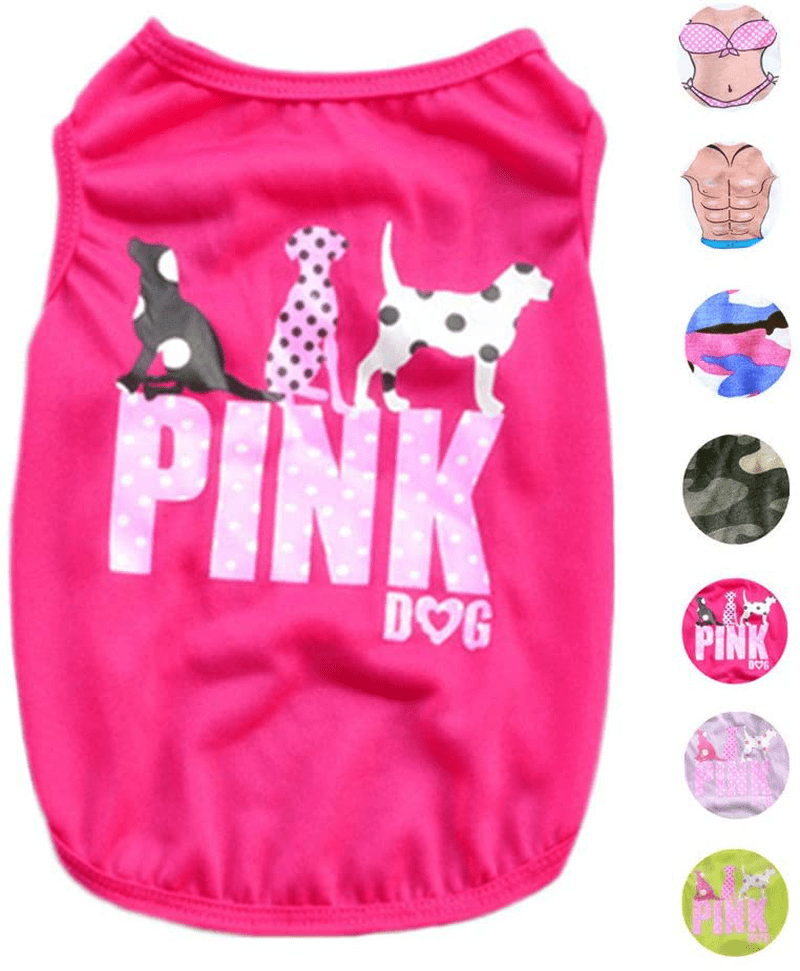 Alroman Dog Fuchsia Shirts Puppy Magenta Vest with Crown Pattern Princess Clothing for Pet Dogs Cats Tee XS Puppy Summer T-Shirt Female Girl Doggie Small Clothes Kitten Tank Top Apparel Animals & Pet Supplies > Pet Supplies > Cat Supplies > Cat Apparel Alroman Animal Print Large 