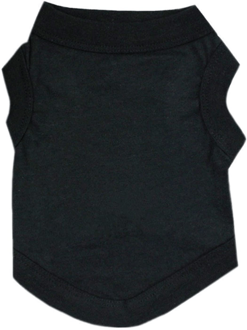 Alroman Dogs Shirts Puppy White Vest Clothing for Dogs Cats Vacation Shirt Male Female Dog Clothing House-Cats Summer Clothes Doggie Cotton Summer Shirt Small Dog Cat Pet Clothes Vest T-Shirt Apparel Animals & Pet Supplies > Pet Supplies > Cat Supplies > Cat Apparel Alroman Black 1 XS (2.2~4.4lbs)