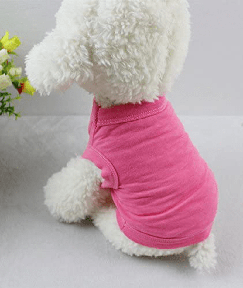 Alroman Dogs Shirts Puppy White Vest Clothing for Dogs Cats Vacation Shirt Male Female Dog Clothing House-Cats Summer Clothes Doggie Cotton Summer Shirt Small Dog Cat Pet Clothes Vest T-Shirt Apparel Animals & Pet Supplies > Pet Supplies > Cat Supplies > Cat Apparel Alroman   