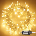Aluan Christmas Lights Extendable Fairy String Lights 100 LED 33Ft+10Ft 8 Modes Waterproof Plug in Icicle Lights for Party Wedding Christmas Tree, Window Curtain Patio Decoration Home & Garden > Lighting > Light Ropes & Strings Aluan warm white 200 led 