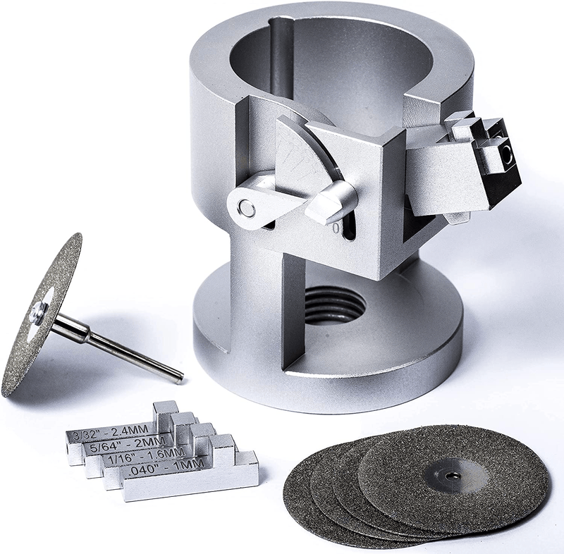 Aluminum Tungsten Electrode Sharpener/Grinder Head Tool for TIG/GTAW Welding with Cut-Off Slot, Flexible Adjustment Sharpening angle 0° - 180° and 6 adapters for all types of electrodes + 5 discs Hardware > Tool Accessories > Welding Accessories MAGNETO INC.   