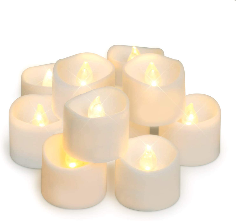 Amagic 48 Pack Flameless Tea Lights, Battery Operated LED TeaLight Candles for Mothers Day Gifts, Warm White, Flickering, D1.4'' H1.25''