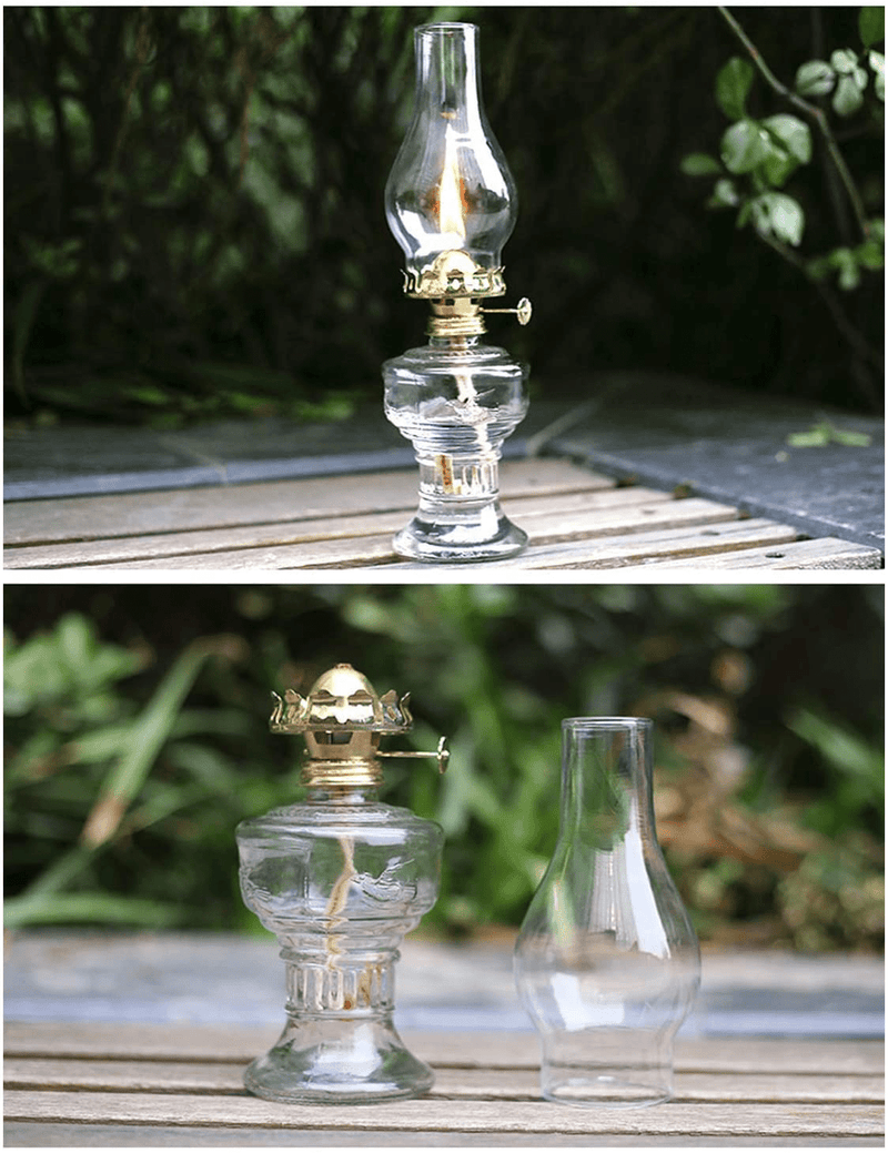 amanigo Oil Lamp Glass Kerosene Lantern - Classic Oil Lamp for Indoor Use (13 in) Home & Garden > Lighting Accessories > Oil Lamp Fuel amanigo   