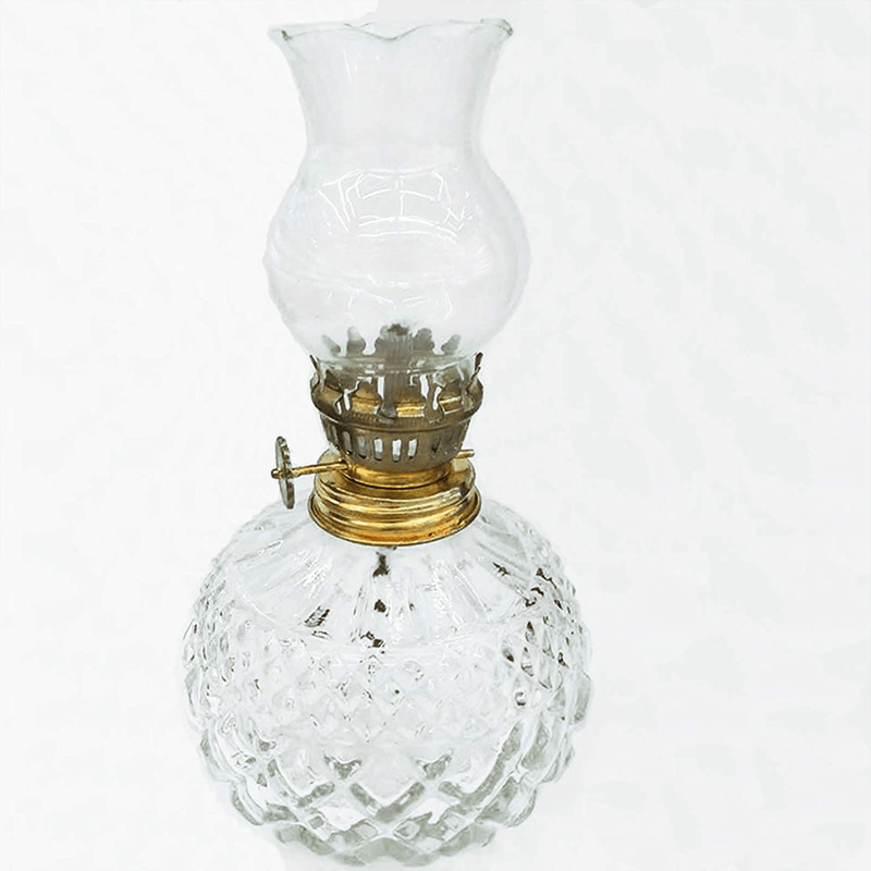 amanigo Oil Lamp Glass Kerosene Lantern - Classic Oil Lamp for Indoor Use (13 in) Home & Garden > Lighting Accessories > Oil Lamp Fuel amanigo 7 in  