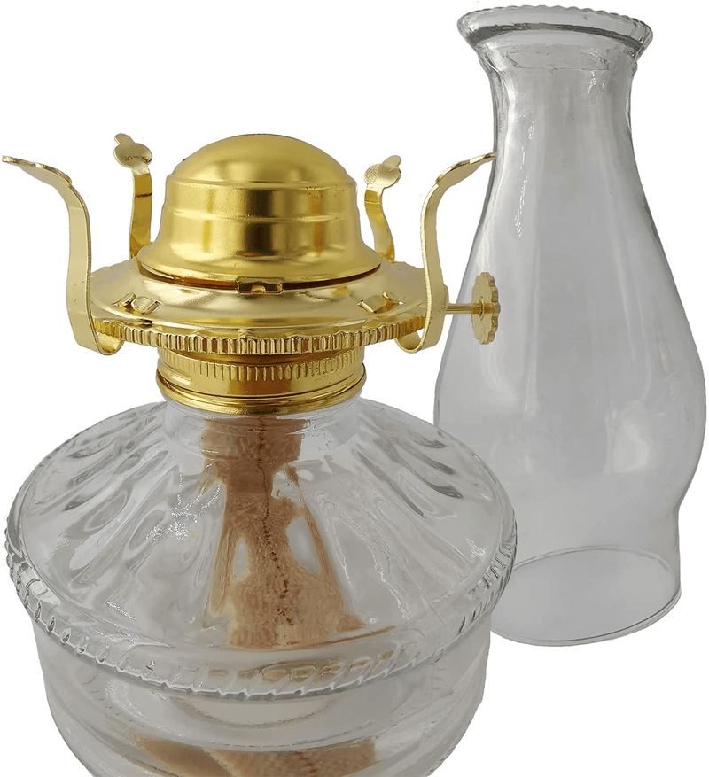 amanigo Oil-Lamp Glass Kerosene Lantern - Large Classic Oil Lamp for Indoor Use